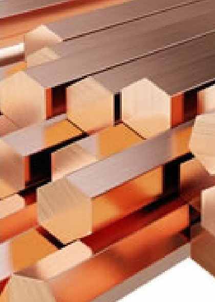 Copper Bars Hex Bar